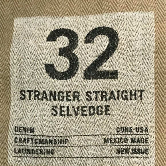 VSTR Stranger Straight Selvedge Jeans Men size 32x34 Blue Mid Rise Button Fly - Picture 4 of 16